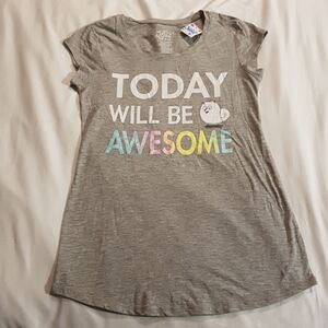 Justice girls size 14 gray shirt NWT